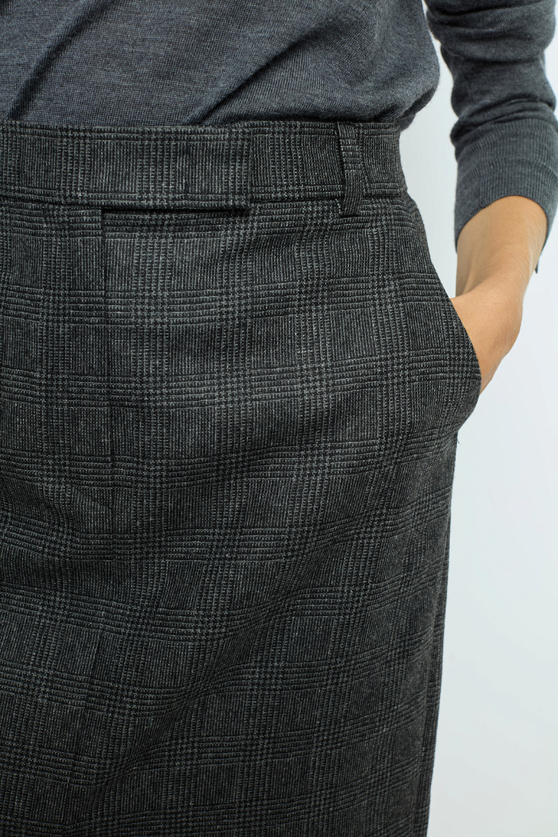 CAHINA - Юбка прямого кроя в клетку "Принц Уэльский"