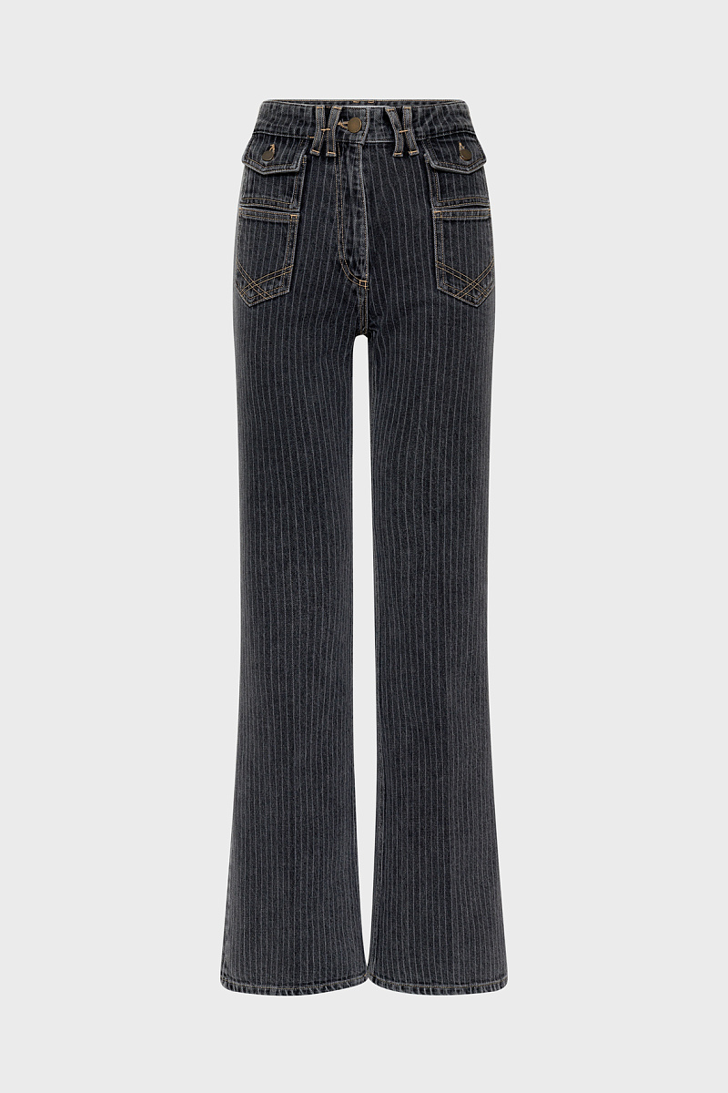 ANNA - Расклешенные джинсы в полоску