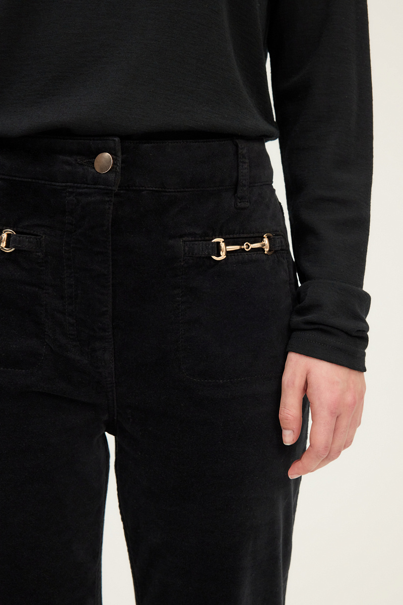 CHRYS - Расклешенные брюки из бархата