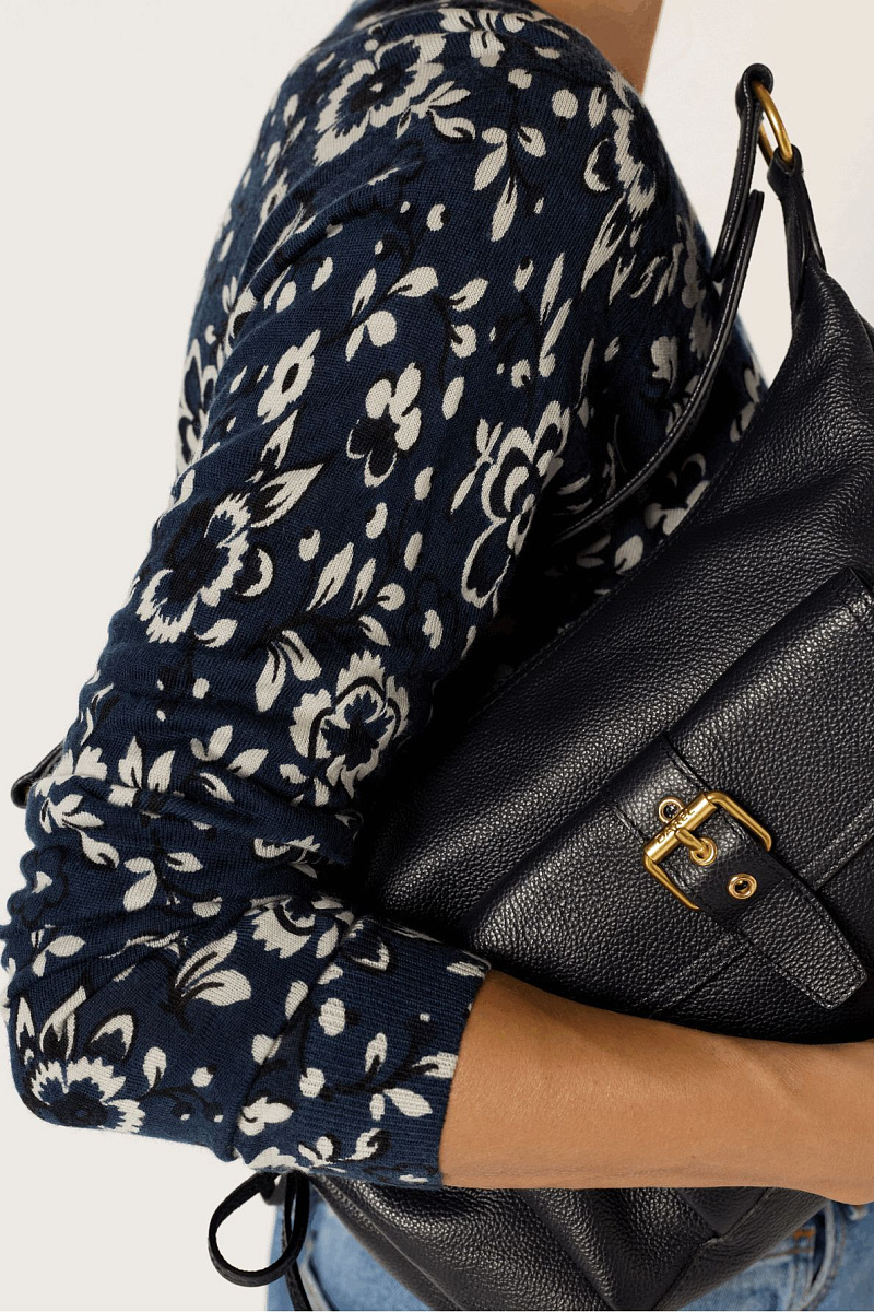 EVELINE - Джемпер из тонкой шерсти с цветочным узором