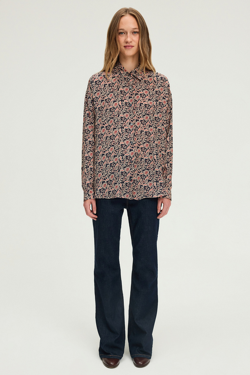 ALHENA - Блуза из 100% вискозы с растительным принтом