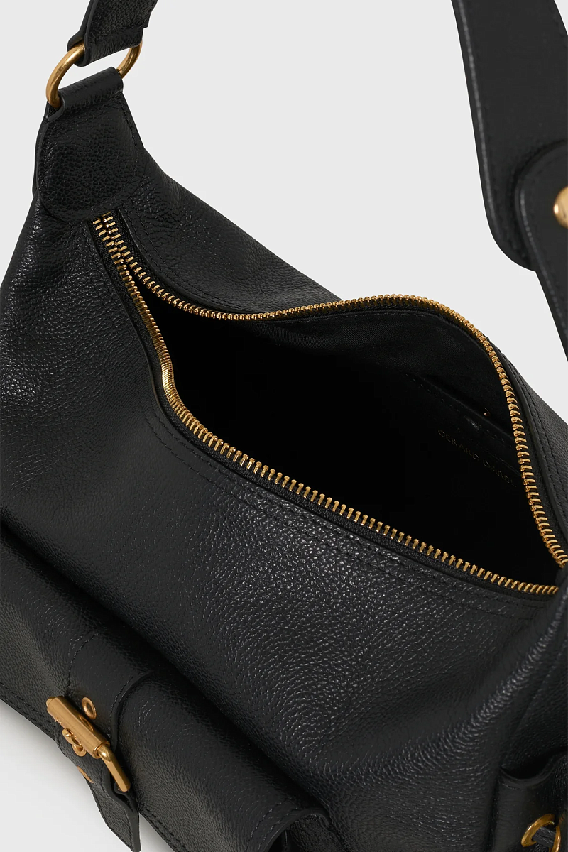 LE EMA - Кожаная сумка-хобо с карманами