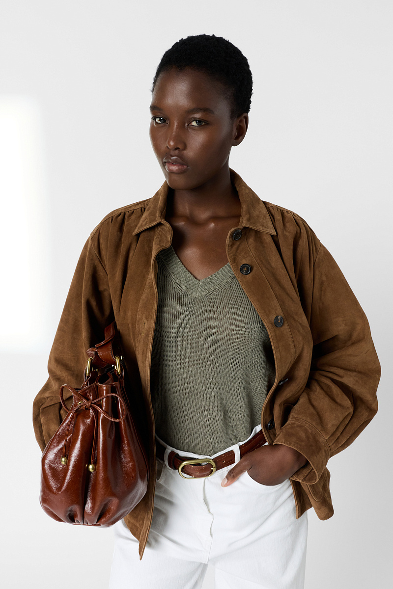 LYLOU - Пуловер из льна свободного кроя в цвете хаки