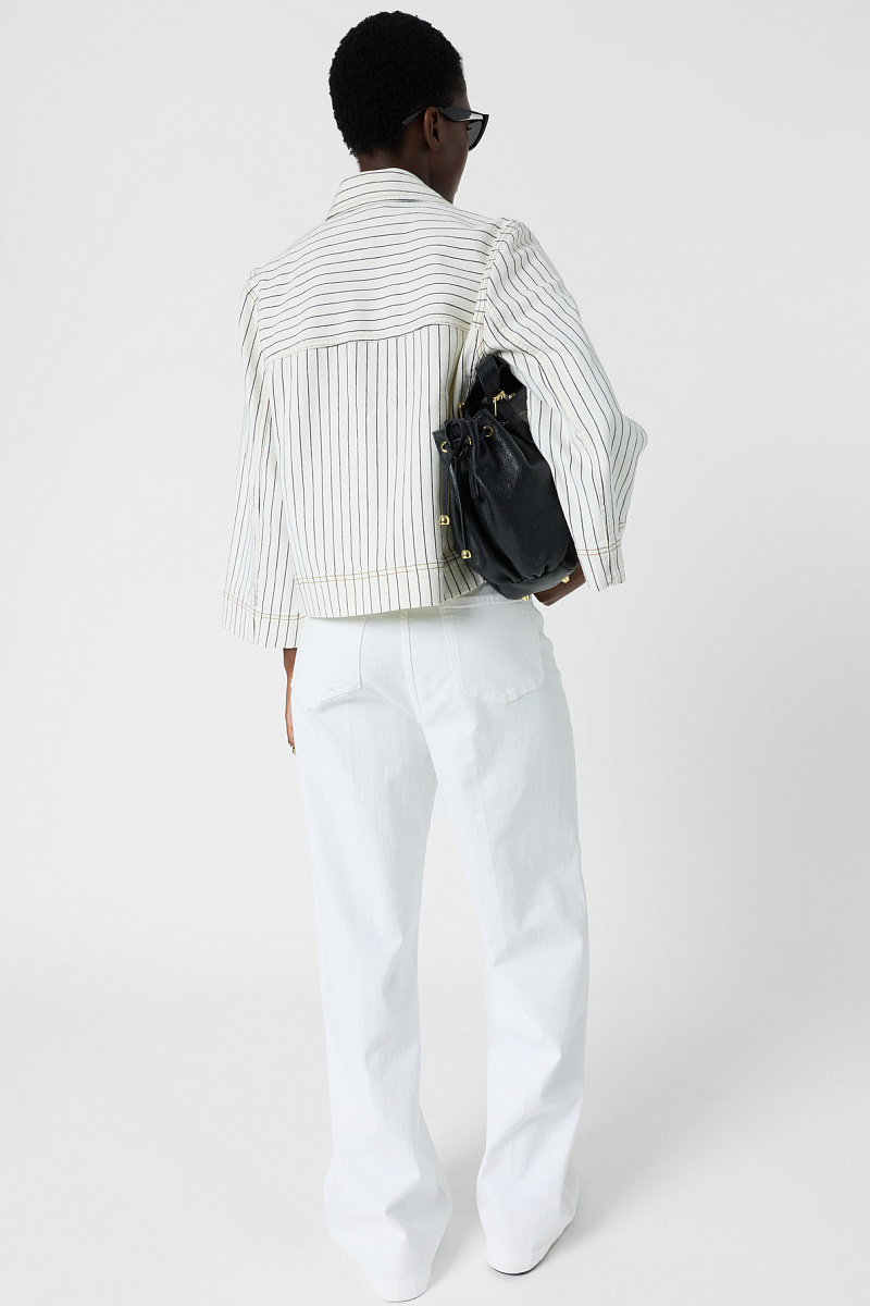 TAMEA - Белая джинсовая куртка в полоску