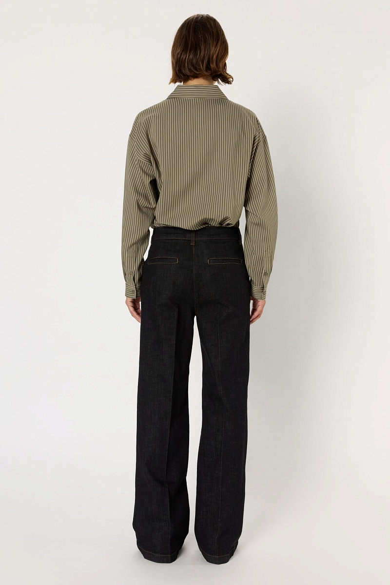 CALLY - Прямые джинсы с контрастной строчкой