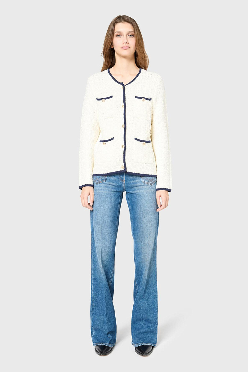 Кардиган из хлопка с золотистыми пуговицами