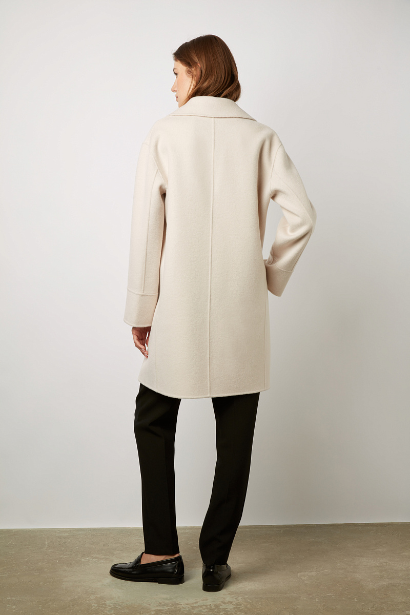 SATHEEN - Удлиненное пальто в маскулинном стиле из шерсти
