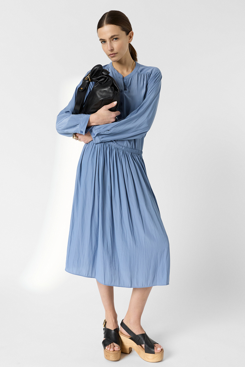 JULIAH - Голубая плиссированная юбка миди