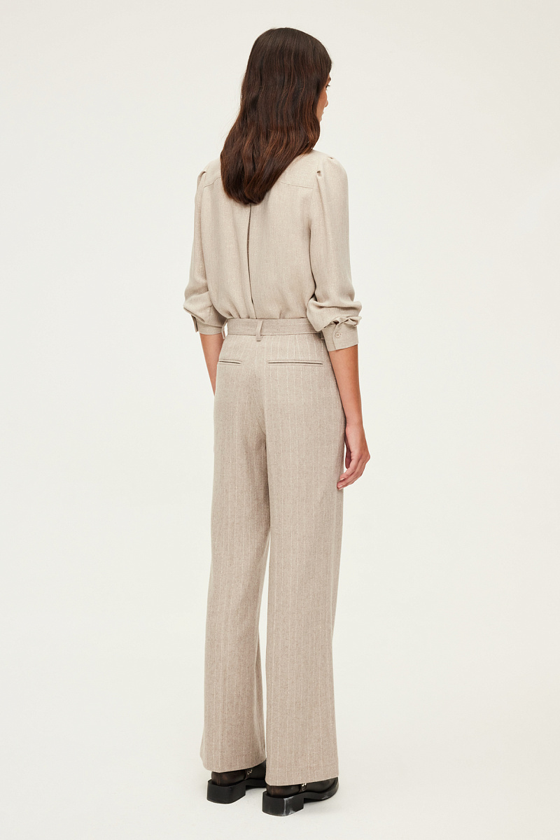 NAYLA — Костюмные брюки из смесовой шерсти в полоску