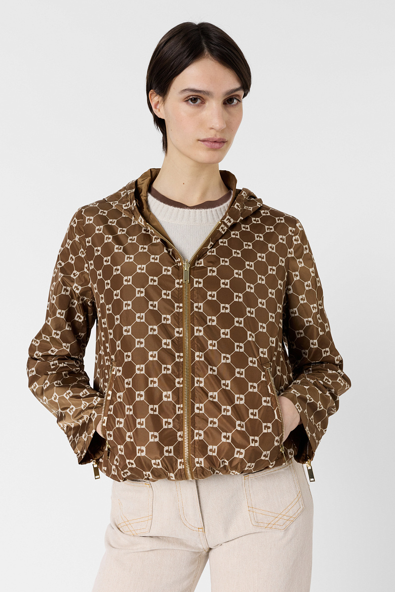 JULINE - Двусторонняя бежевая куртка с монограммой