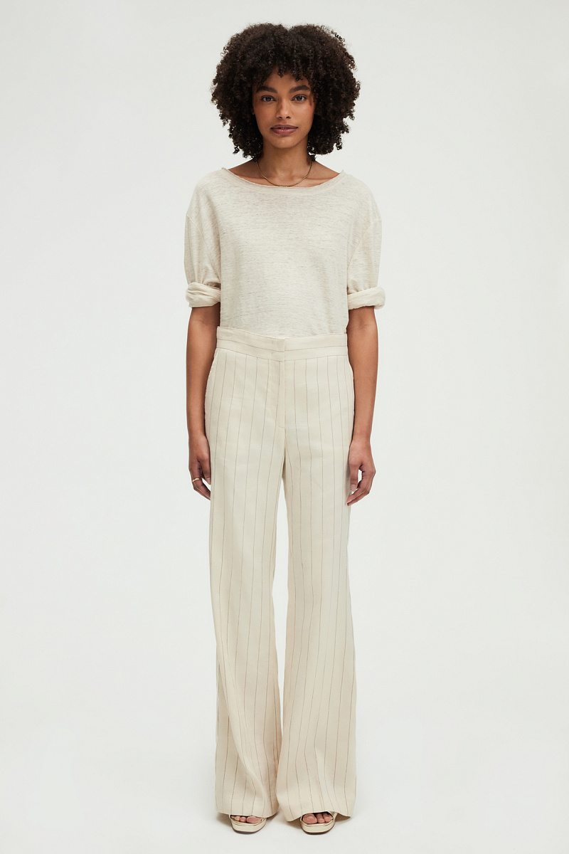 JARRY - Расклешенные брюки в золотую полоску