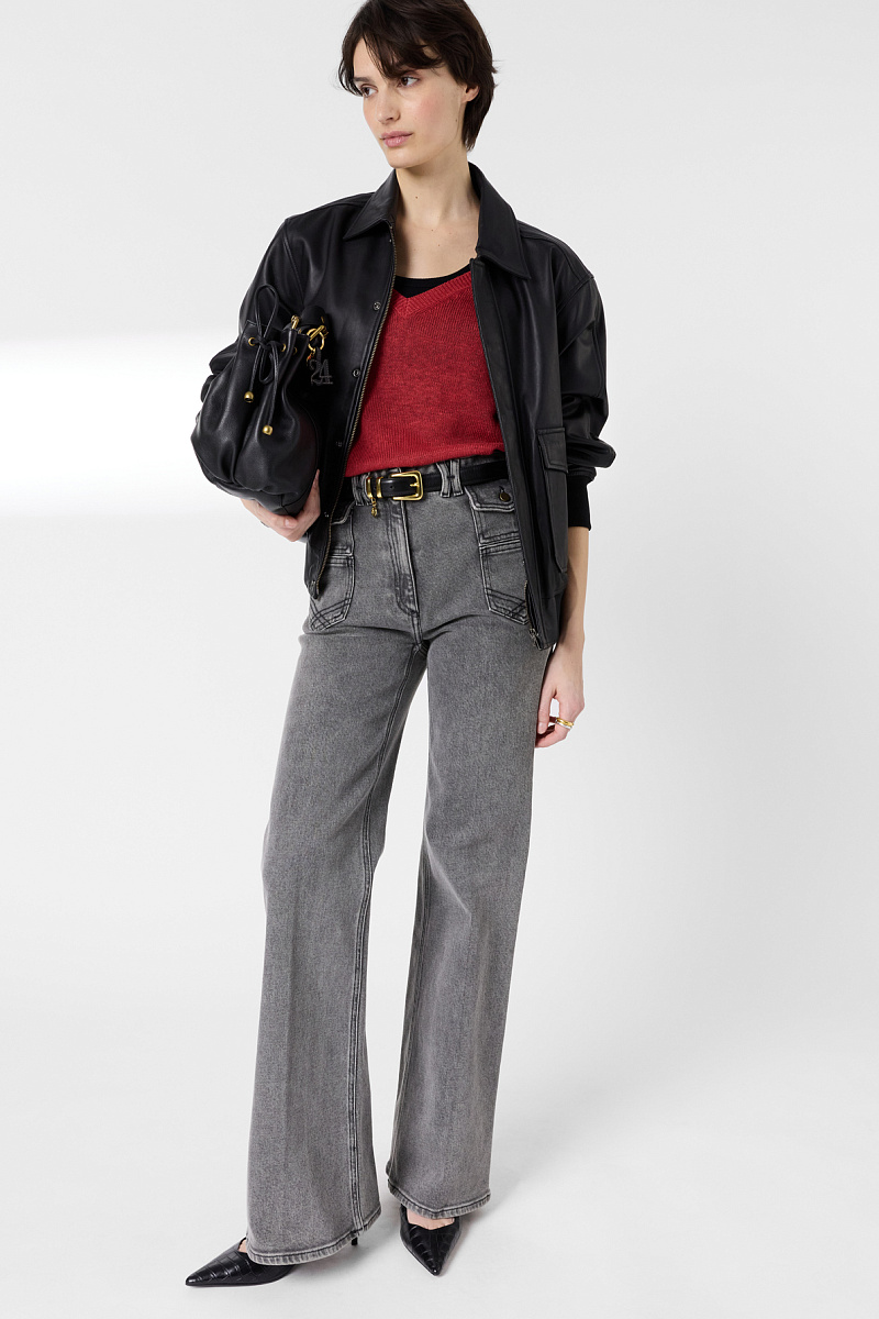 LYLOU - Пуловер из льна свободного кроя в красном цвете