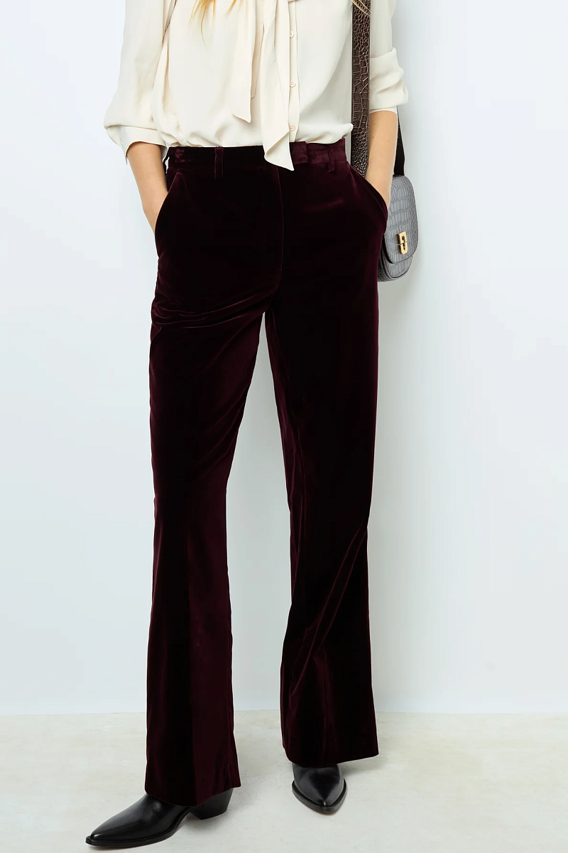 NORA - Брюки из гладкого бархата