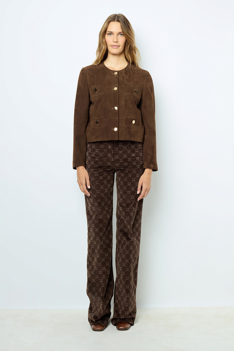 BELINA - Куртка без воротника из замши