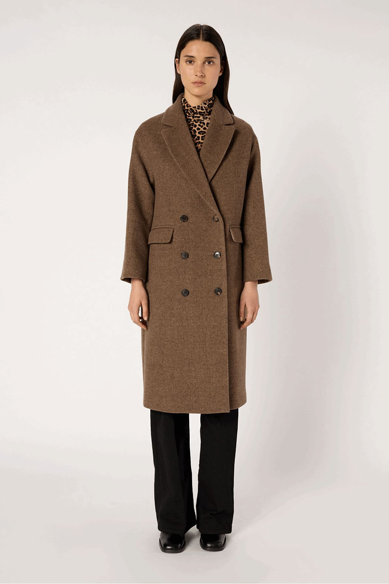 MADY - Двубортное классическое пальто с шерстью