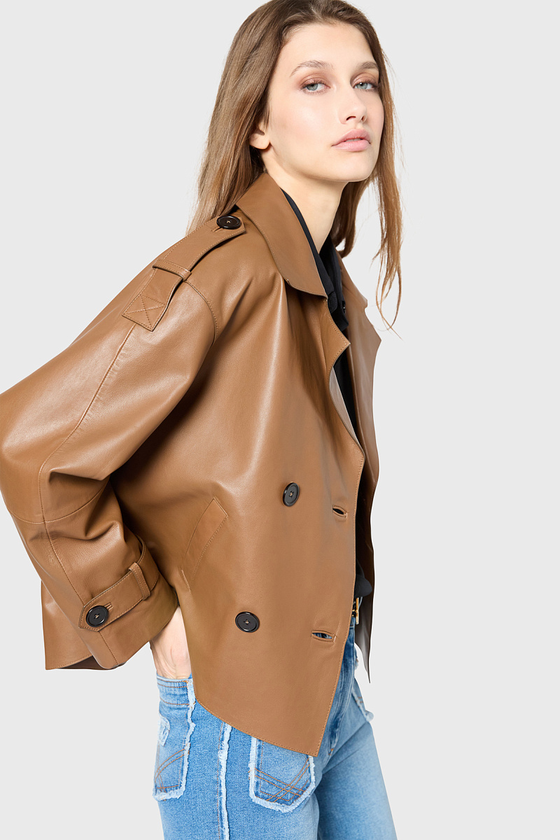 RACHEL - Двубортная кожаная куртка RACHEL - Двубортная кожаная куртка