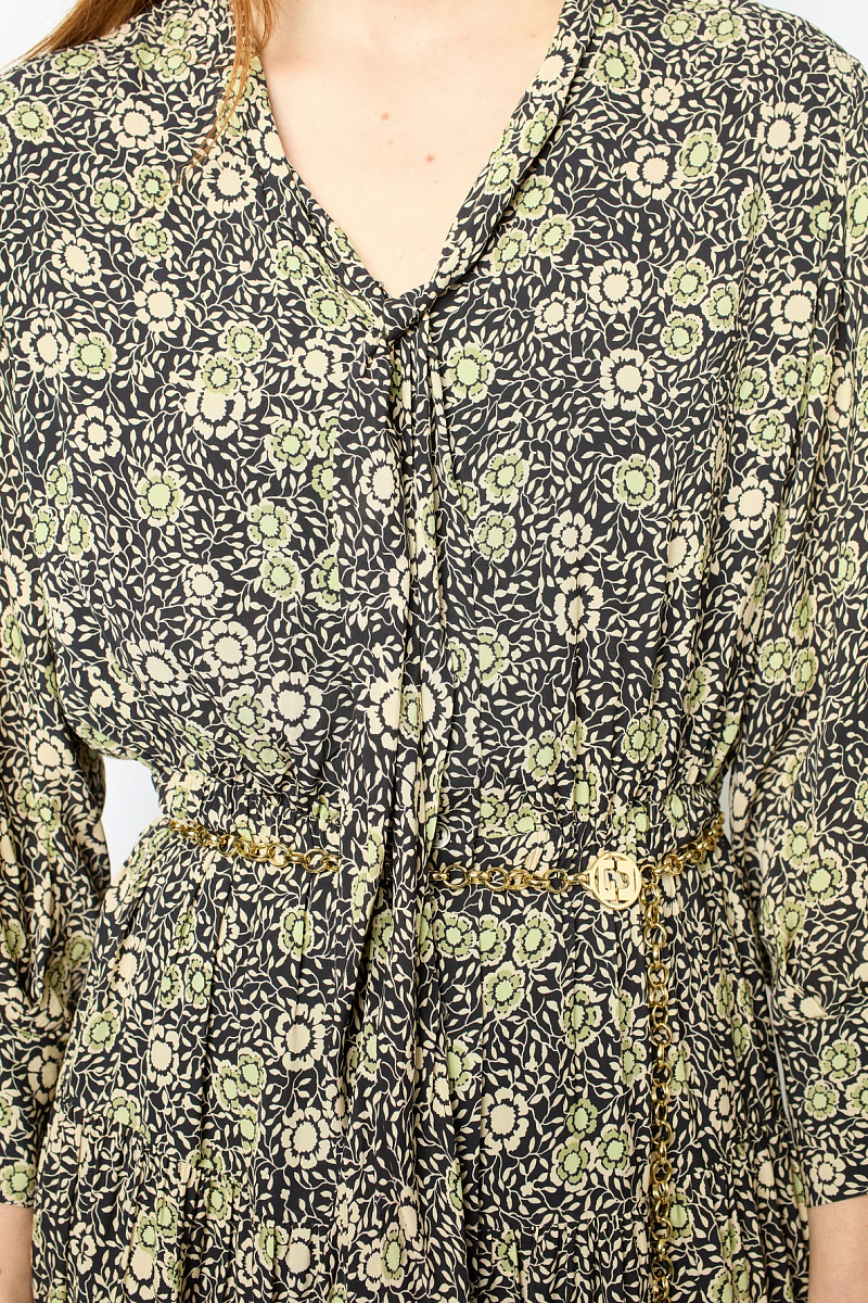 SOLYA - Струящееся макси-платье с цветочным принтом