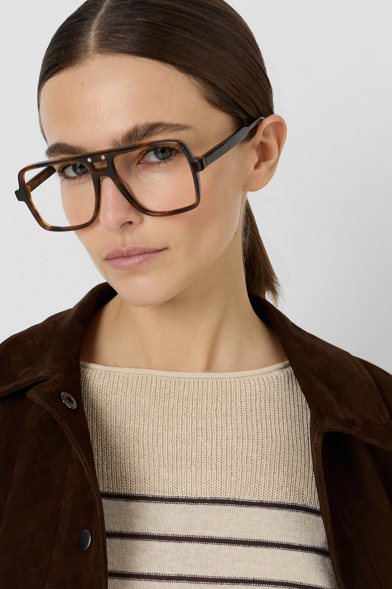 LEVIA - Бежевый джемпер из смесового льна свободного кроя