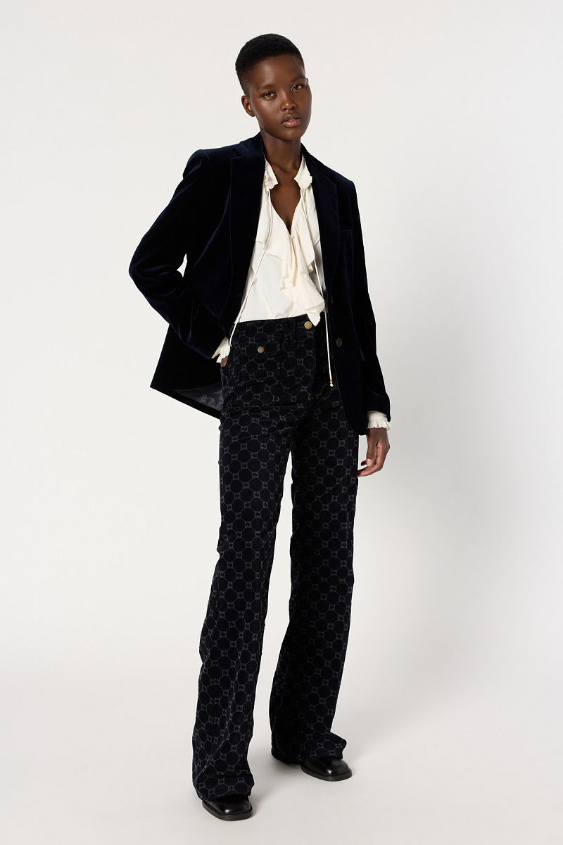 NIRINA - Классический жакет из бархатной ткани