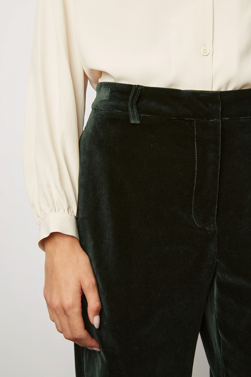 ELEONIE - Костюмные брюки прямого кроя из бархата