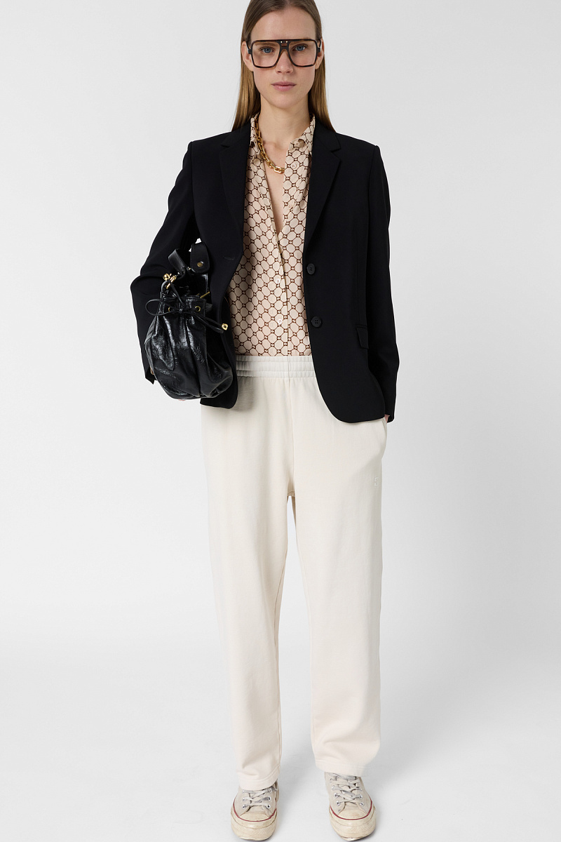 Брюки-джоггеры в цвете экрю