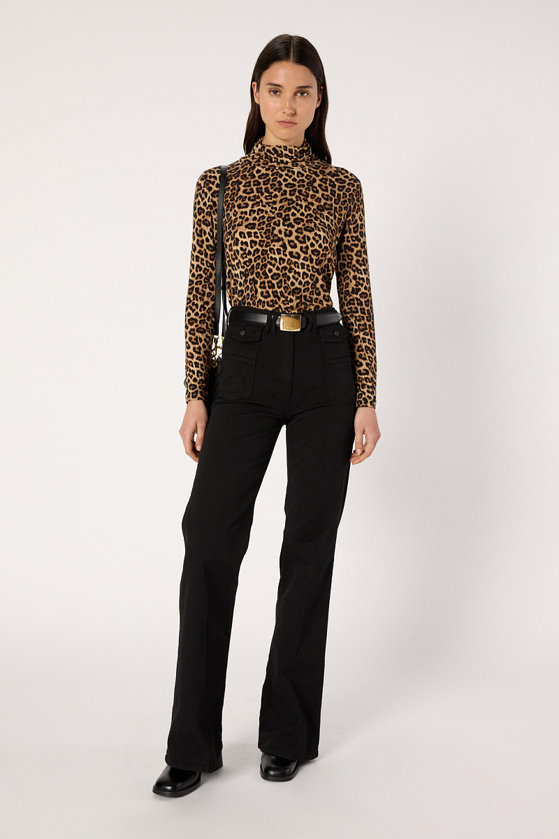 HELENE - Водолазка с леопардовым принтом
