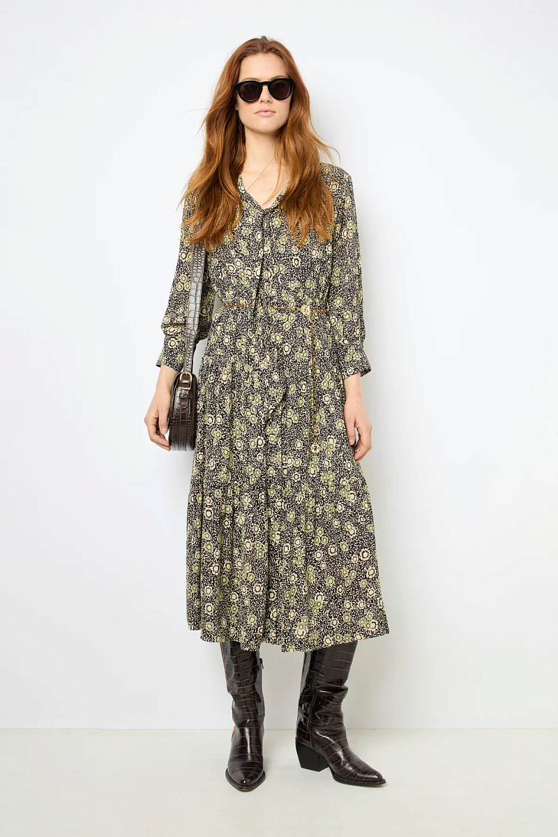 SOLYA - Струящееся макси-платье с цветочным принтом