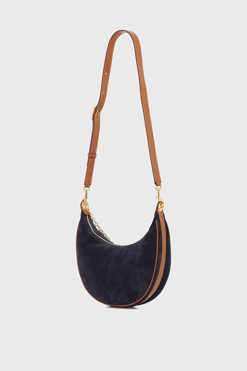 SUZANNE - Сумка полукруглой формы из замши