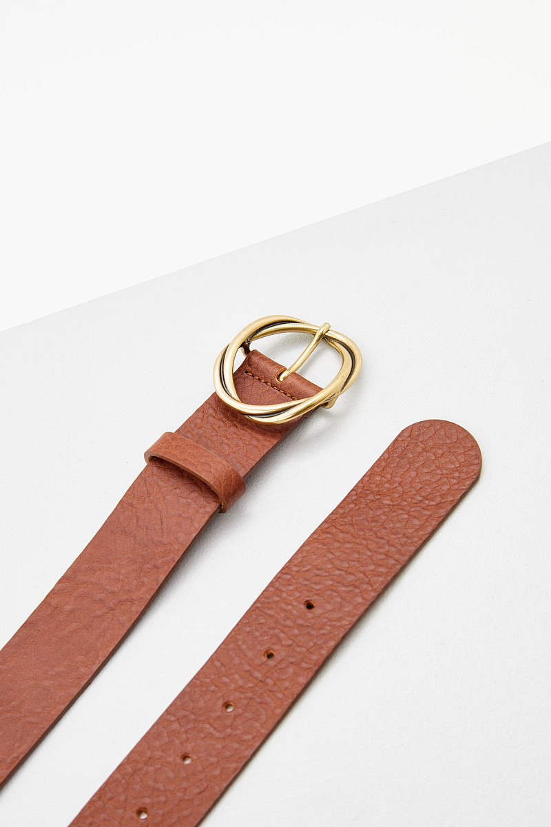 Широкий ремень из фактурной кожи