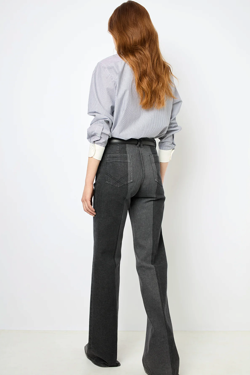 ANNA - Двухцветные расклешенные джинсы