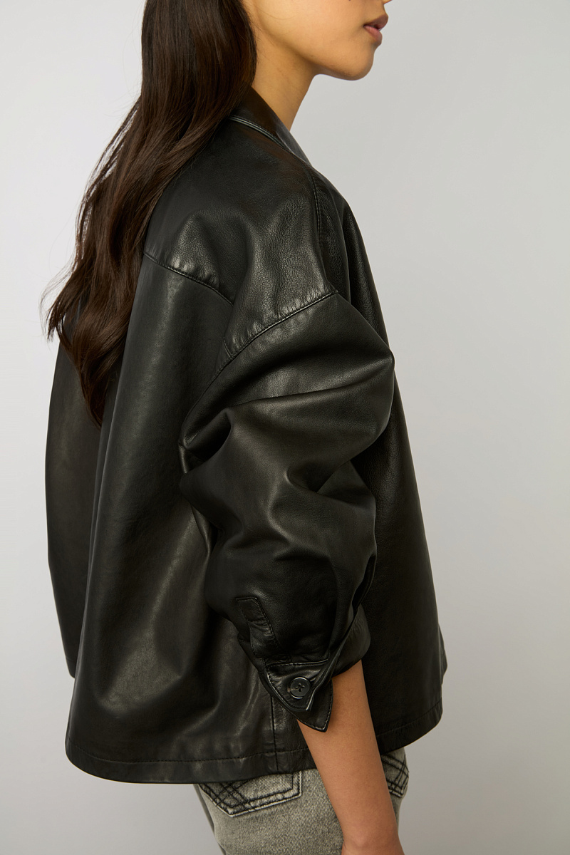 NICOLE - Верхняя рубашка из кожи с эффектом винтаж