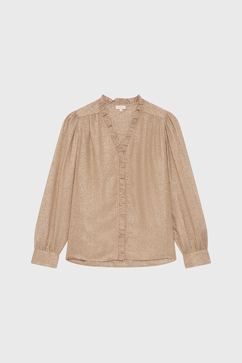 ARIANNE - Золотистая блуза с оборками