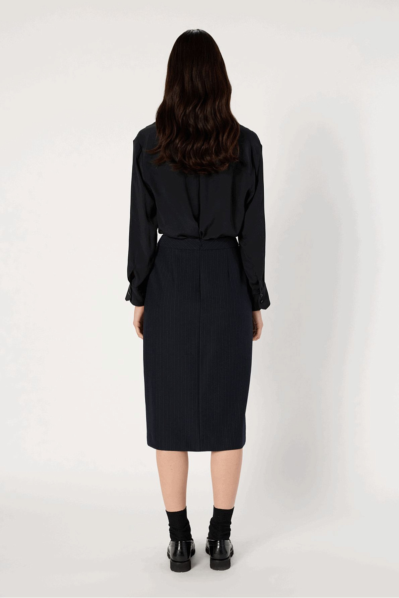 BRIGITTE - Прямая юбка-миди в полоску