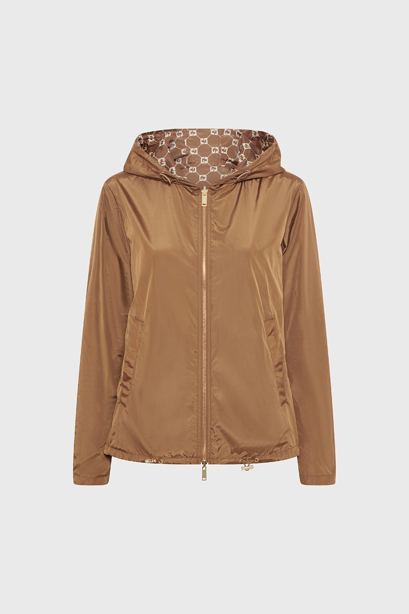 Двусторонняя бежевая куртка с монограммой
