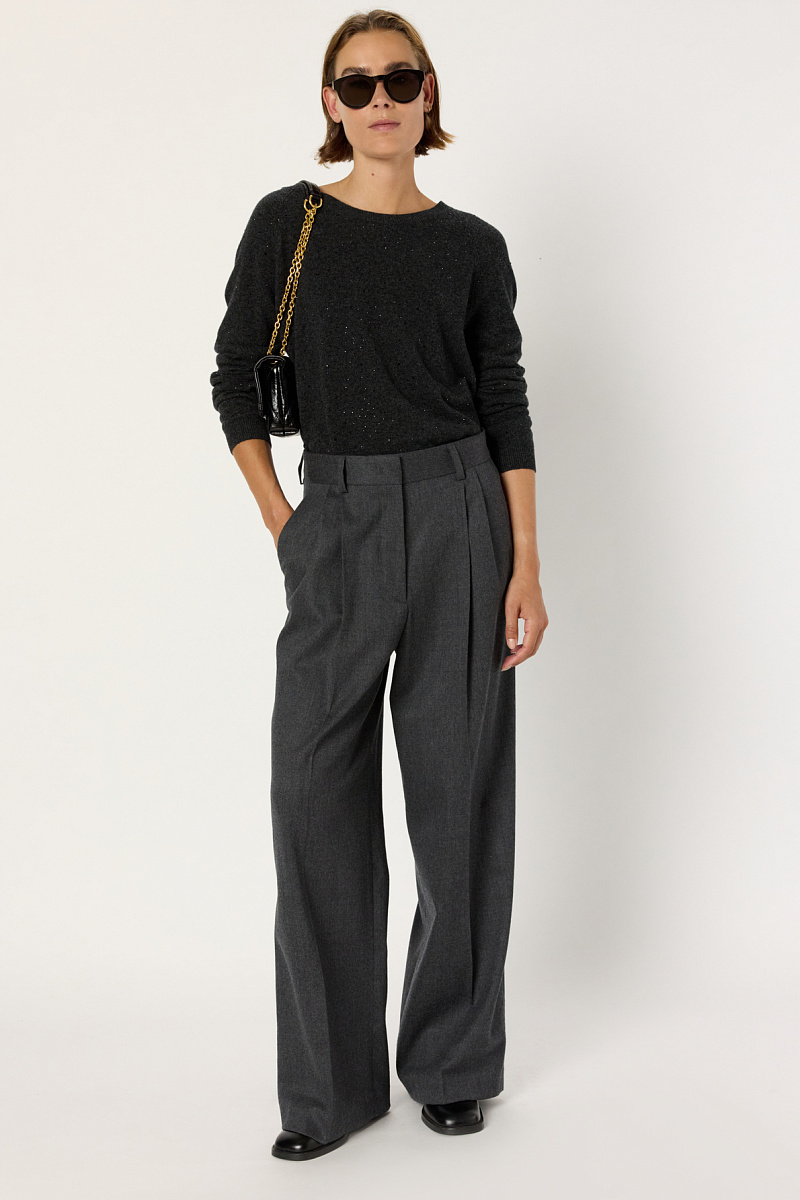 EUGENIA - Джемпер из 100% шерсти со стразами