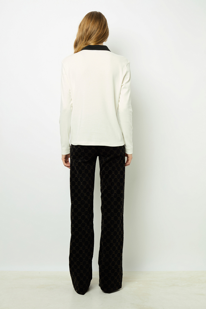 ALFREDINE - Двухцветная блуза-поло из хлопка