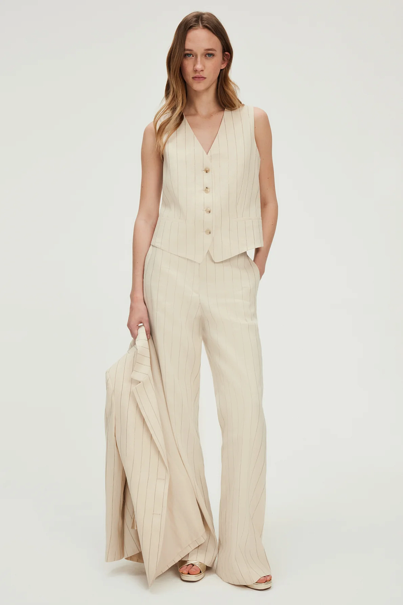 ROSENN - Жилет без рукавов в золотую полоску