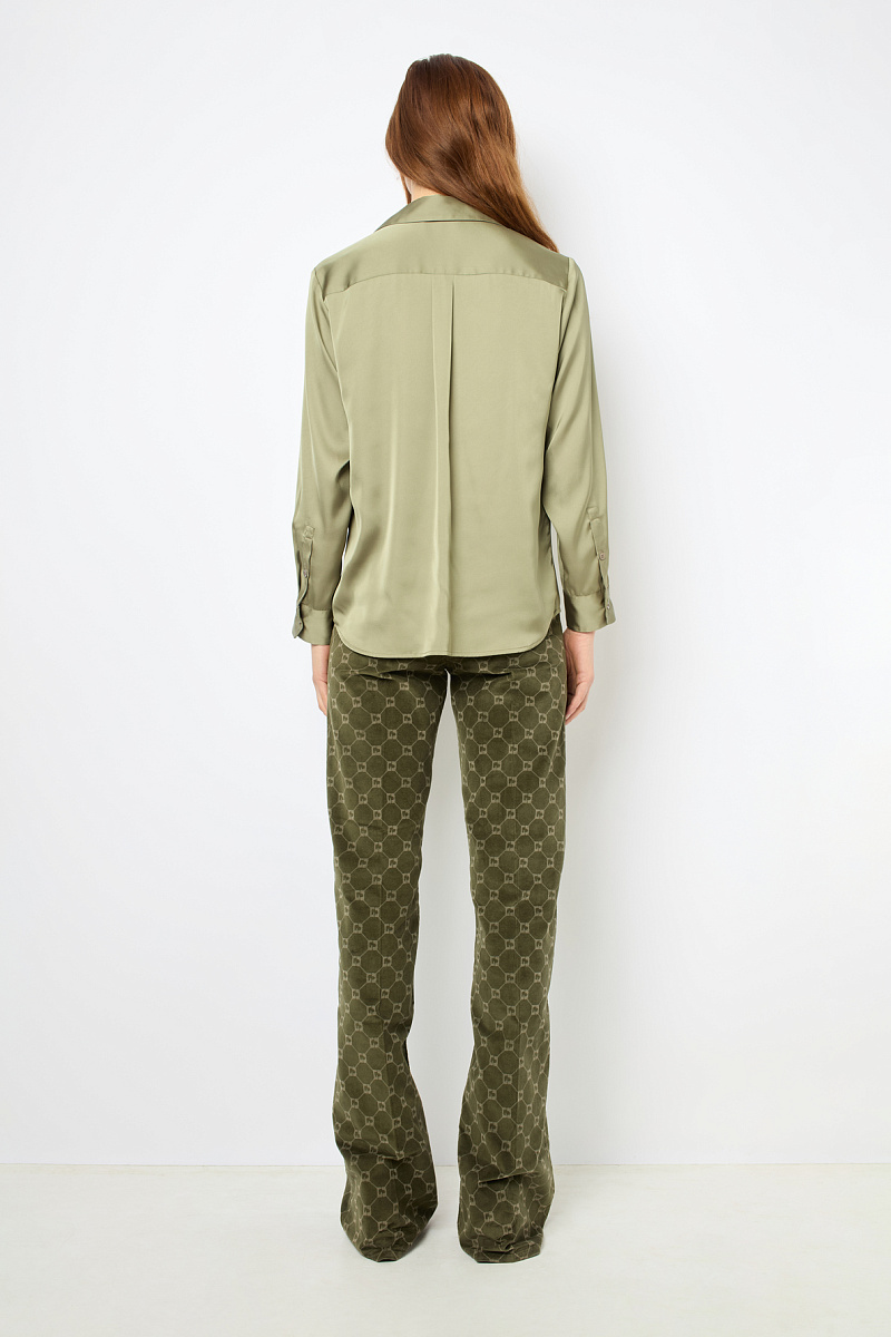 BRIGITTE - Однотонная блуза из сатина