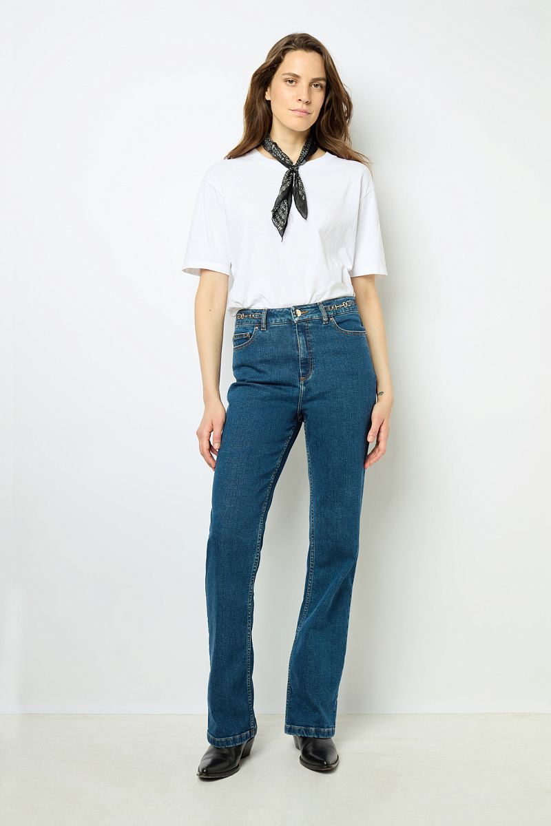 NAIADE - Джинсы-bootcut с золотистыми пряжками