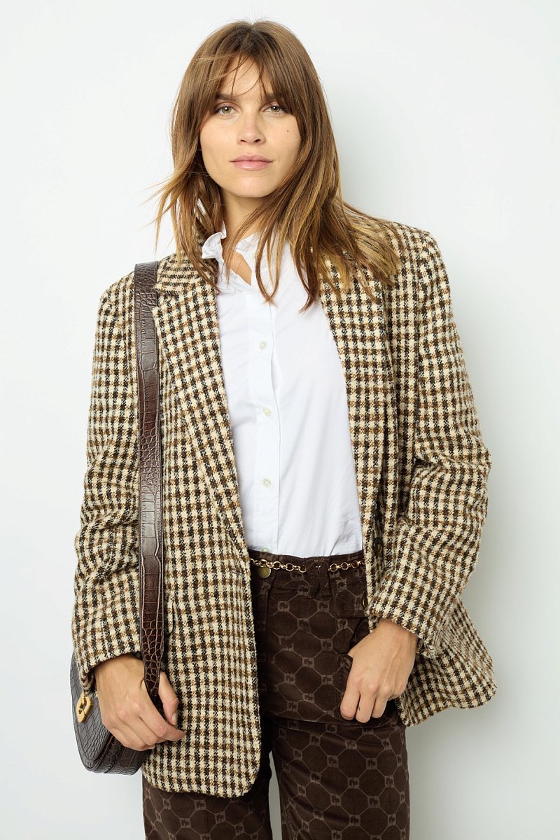 MANUELLE - Жакет широкого кроя в клетку