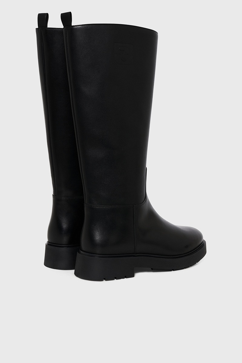 ELEA - Кожаные сапоги на рифленой подошве