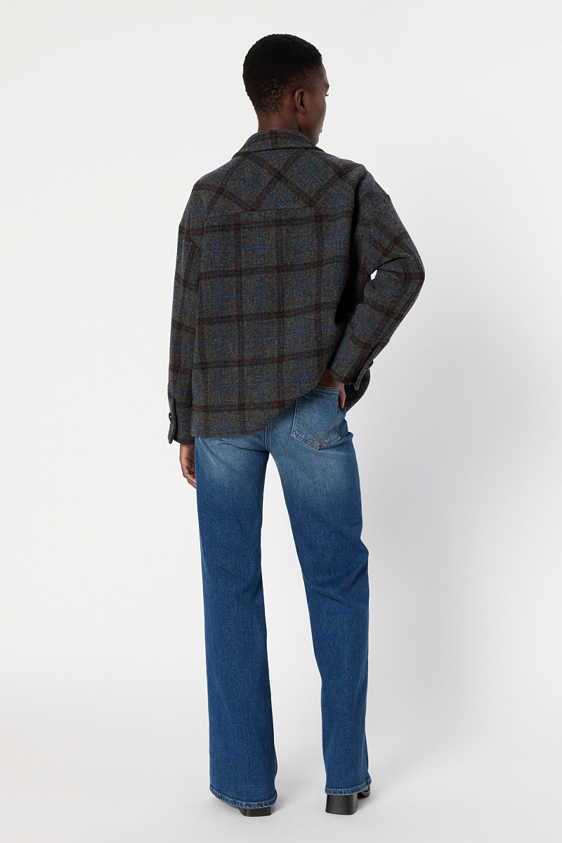 NELL - Полупальто из 100% шерсти в клетку