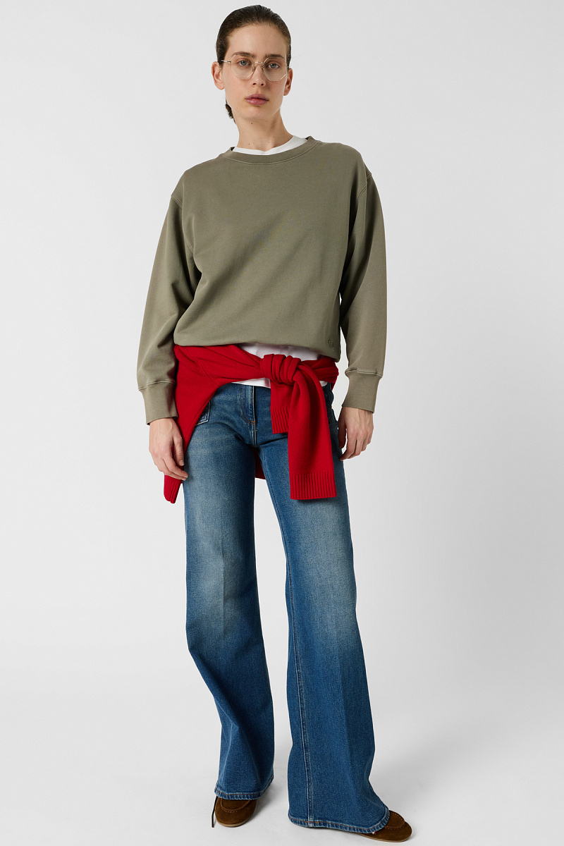 MISHA - Толстовка из хлопка в цвете хаки