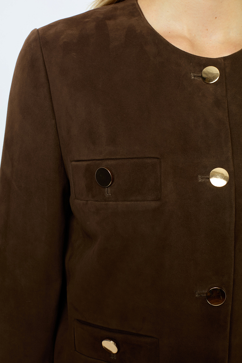 BELINA - Куртка без воротника из замши