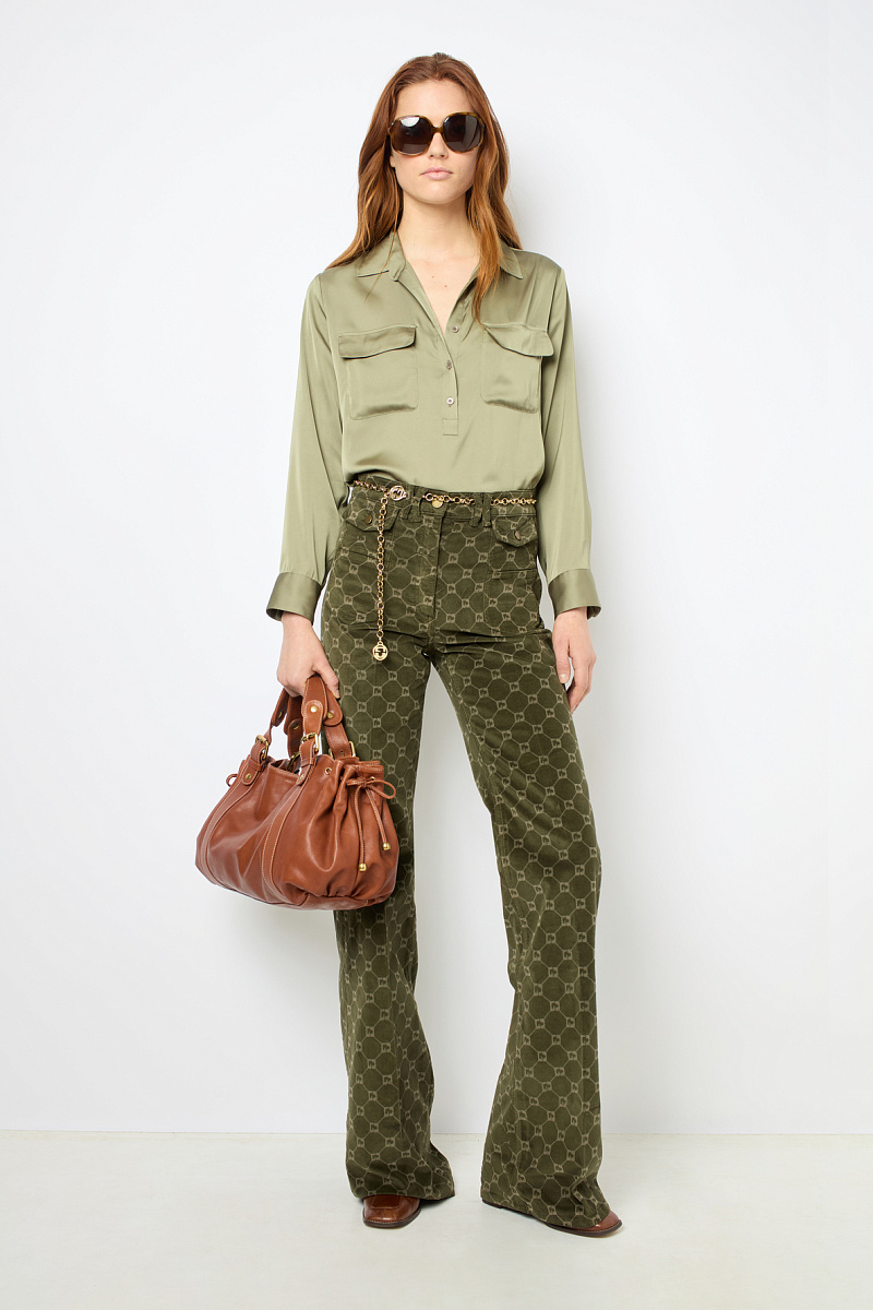 BRIGITTE - Однотонная блуза из сатина