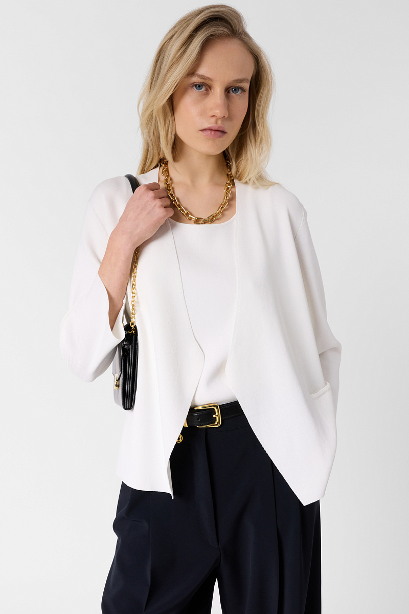 LYNAYA - Белый жилет из микрофибры