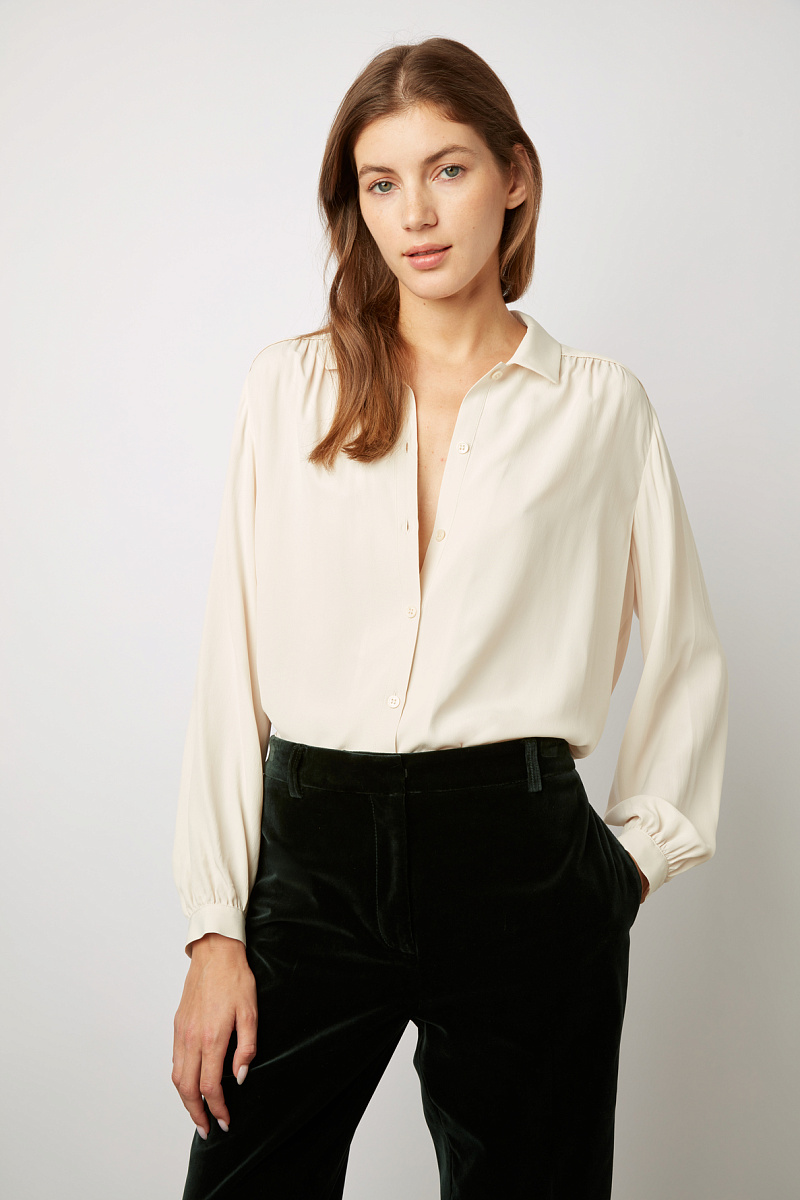 ELEONIE - Костюмные брюки прямого кроя из бархата