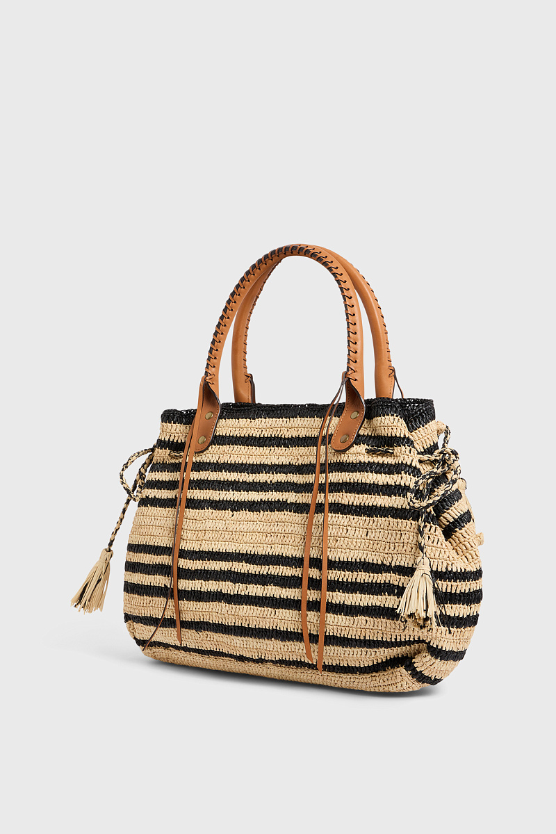 24GD RAPHIA - Сумка из рафии в полоску