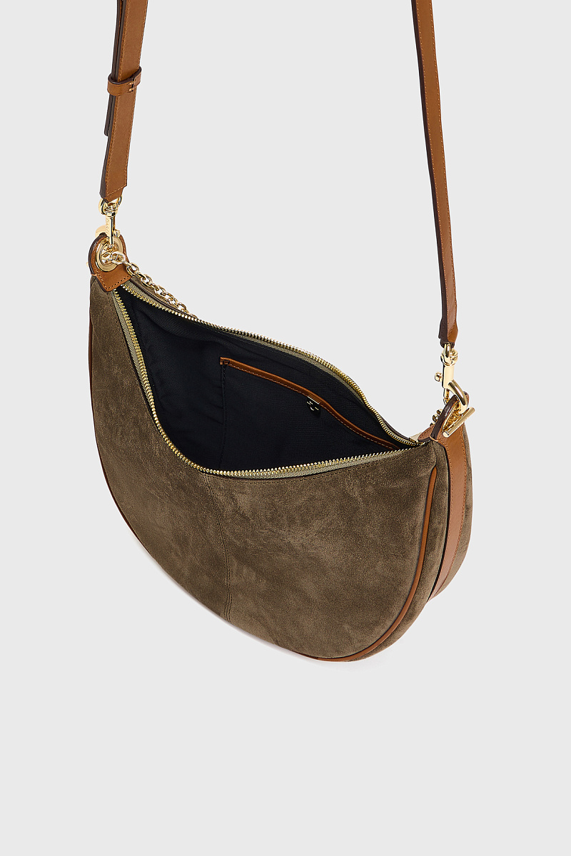 SUZANNE - Сумка полукруглой формы из замши