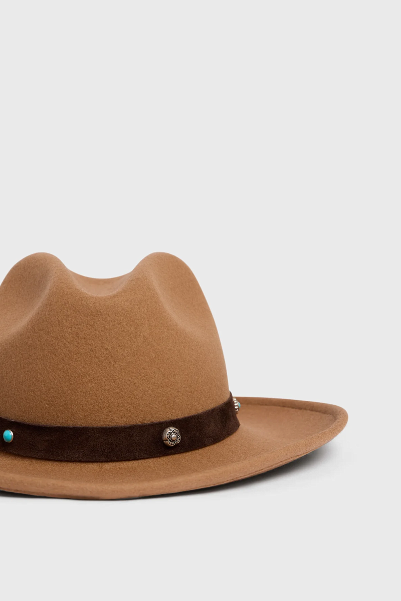 FLAVIE - Фетровая шляпа с декоративными камнями